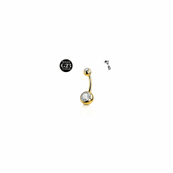 AceFun Bauchnabelpiercing Silber,6mm 8mm 10mm 12mm 14mm Bauchnabelpiercing Titan Chirurgenstahl für Frauen 1 Stück 14G Solid Piercing Titan Bauchnabel piercing Barbell Bijoux Ringe für Body Piercing B-10mm-Gold Angebot bei HelloDeals