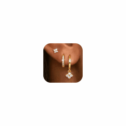 Dochais 3 Paar Ohrringe Gold Set, 14K Vergoldete Ohrstecker Ohrringe Creolen mit Anhänger, Hypoallergene Wasserfest Klein Knorpel Ohrring Creolen Gold Schmuck Geschenk für Damen Frauen Blumen Ohrringe Set Gold Angebot bei HelloDeals