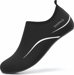 Sixspace Herren Damen Badeschuhe Wasserschuhe Aquaschuhe Strandschuhe Schnell Trocknend Slip on Breathable Schwimmschuhe Surfschuhe für Beach Pool Surfen Yoga 34 EU 487 Schwarz Angebot bei HelloDeals