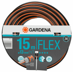 Gardena Comfort FLEX Schlauch 13 mm (1/2 Zoll), 15 m: Formstabiler, flexibler Gartenschlauch mit Power-Grip-Profil, aus hochwertigem Spiralgewebe, 25 bar Berstdruck, ohne Systemteile (18031-20) 15 m ohne Systemteile Single Angebot bei HelloDeals