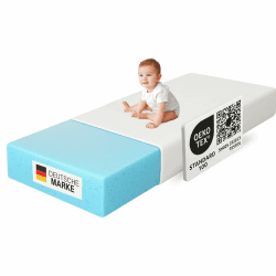 Arensberger Kindermatratze Babymatratze Nora | 80x160cm Höhe 12cm | Bezug waschbar & abnehmbar | punktelastischer Gelschaum | Jugend-matratze, allergiker freundlich Premium Bezug | Öko-Tex zertifizert Angebot bei HelloDeals