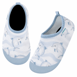 IceUnicorn Kinder Strandschuhe Badeschuhe Wasserschuhe Schwimmschuhe Schnelltrocknende Aquaschuhe für Kinder Beach Pool 22/23 EU Babywal Blau und Weiß Angebot bei HelloDeals