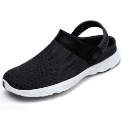 SAGUARO Sommer Clogs Herren Gartenschuhe Damen Hausschuhe Leicht Pantolette rutschfest Badelatschen Sandalen Gr.36-48 38 EU Leichtgewicht Grau Angebot bei HelloDeals
