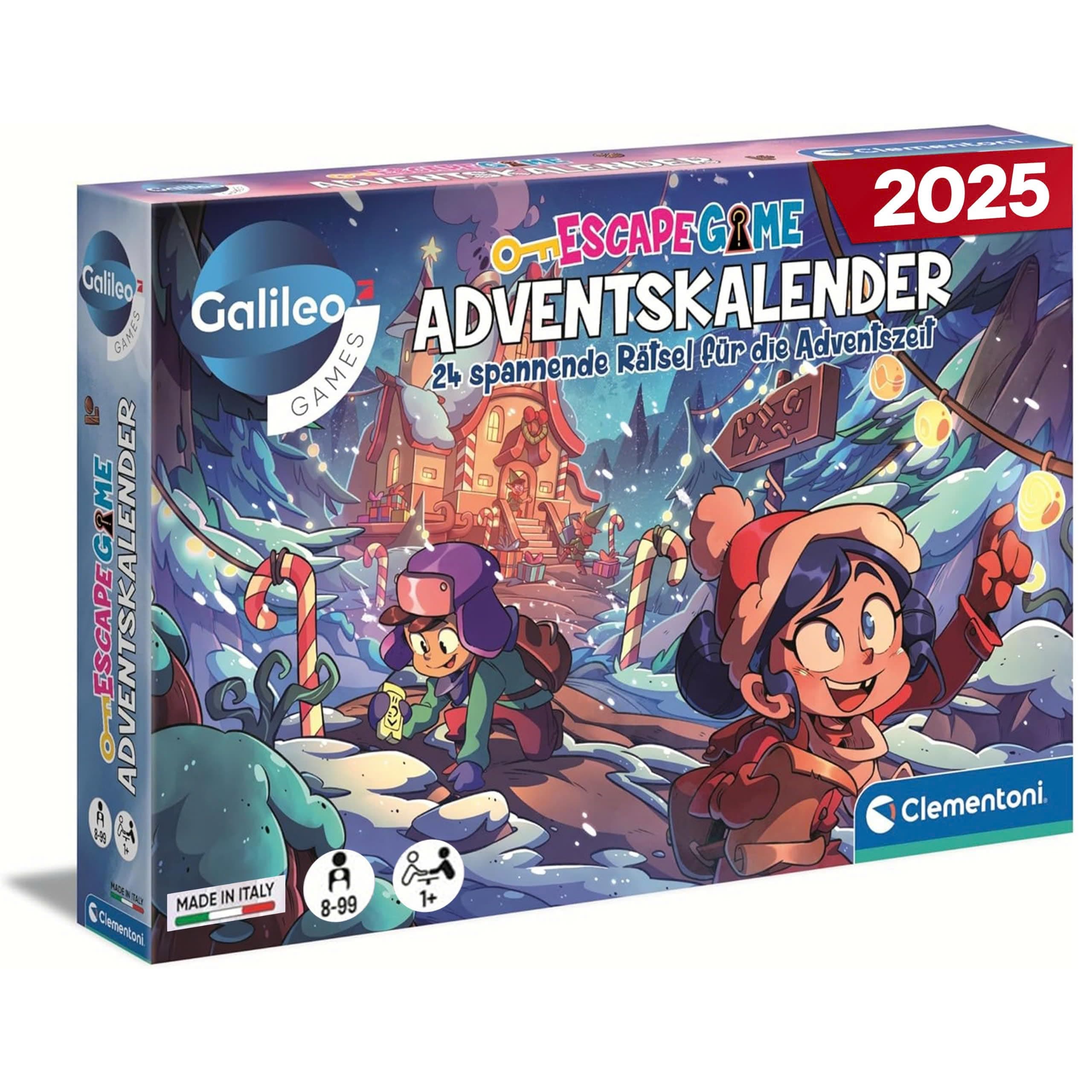 Galileo Escape Game Adventskalender 2025 - Rätsel-Adventskalender für Kinder - Tägliche Hinweise & Escape-Room-Abenteuer bis Weihnachten - 59466 von Clementoni Angebot bei HelloDeals