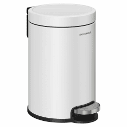 SONGMICS Kosmetikeimer, 3 Liter, Mülleimer Bad, mit Softclose-Deckel, Tretmülleimer, Stahl, für kleine Räume, wolkenweiß LTB013WZ01 wolkenweiß 3 L Angebot bei HelloDeals