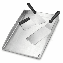WELL GRILL Plancha Grillplatte Edelstahl 4mm für Gasgrill & Holzkohlegrill, 40 x 30cm BBQ Plancha Grillplatte mit Grillspachtel Set, Rundum Auslaufen 40 x 30 x 4 cm Angebot bei HelloDeals