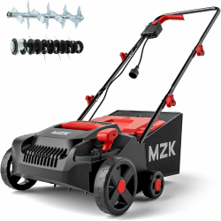 MZK Elektro-Vertikutierer & Rasenlüfter, 33 cm Arbeitsbreite, 13-Ampere-Motor, 4-stufige Höhenverstellung, 30L Fangkorb, 2-in-1 Vertikutierer für einen gesunden Rasen 33cm Angebot bei HelloDeals