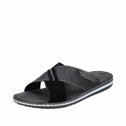 Rieker Herren Pantoletten 21098, Männer Slipper 45 EU Schwarz 00 Angebot bei HelloDeals