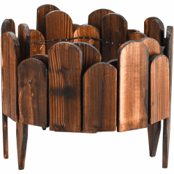 LAVANE 200x20 cm Grabenlose Dekorative Gartenzaun, Holz-Landschaftsbegrenzung, Korrosionsbeständige Blumenbeet-Rasen-Terrasse-Balkon-Gartenzäune, Einfache Installation Außen-Pflanzkastenbegrenzung 200x20cm(LxH) Braun-02 Angebot bei HelloDeals