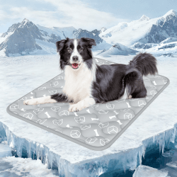 Rywell Kühlmatte Hund für Große Hunde 110x80 cm, Premium Selbstkühlend mit Farbwechsel & Arc-Chill-Gewebe - 2cm Extra Dick, rutschfest & Wasserdicht, Ideal für Sofa & Auto, Steingrau XL Grau Angebot bei HelloDeals