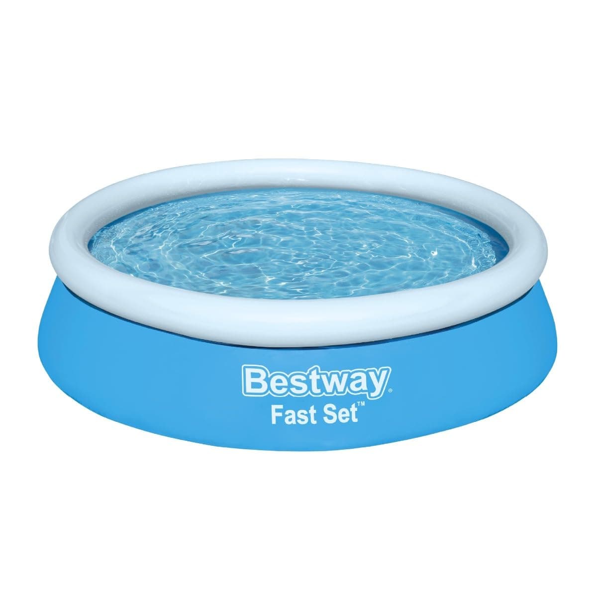 Bestway Fast Set Aufstellpool ohne Pumpe, Ø 183 x 51 cm, Blau, Rund, 940 Liter, TriTech-Material, Selbstaufbauend, Sicherheitsventil, Inkl. Reparaturflicken 1,8 m Fast Set Pool Neu Angebot bei HelloDeals