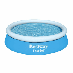 Bestway Fast Set Aufstellpool ohne Pumpe, Ø 183 x 51 cm, Blau, Rund, 940 Liter, TriTech-Material, Selbstaufbauend, Sicherheitsventil, Inkl. Reparaturflicken 1,8 m Fast Set Pool Neu Angebot bei HelloDeals