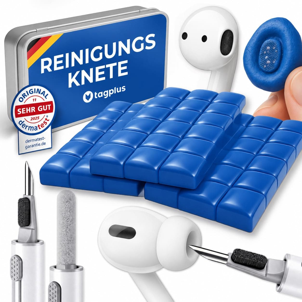 tagplus® Reinigungsknete Handy & Kopfhörer inkl. Profi Reinigungs-Tool, Handy Reinigungsset für, Gadgets für Männer, Zubehör, Zubehör, Gadgets praktisch, Technik Gadgets Angebot bei HelloDeals