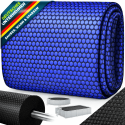 tillvex Pool Solarabdeckplane Rund & Rechteckig | Solarfolie Stärke 120 µm | Solarplane zuschneidbar | Poolheizung für Wassererwärmung (Blau/Schwarz, 549x274 cm) 549x274 cm Blau/Schwarz Angebot bei HelloDeals