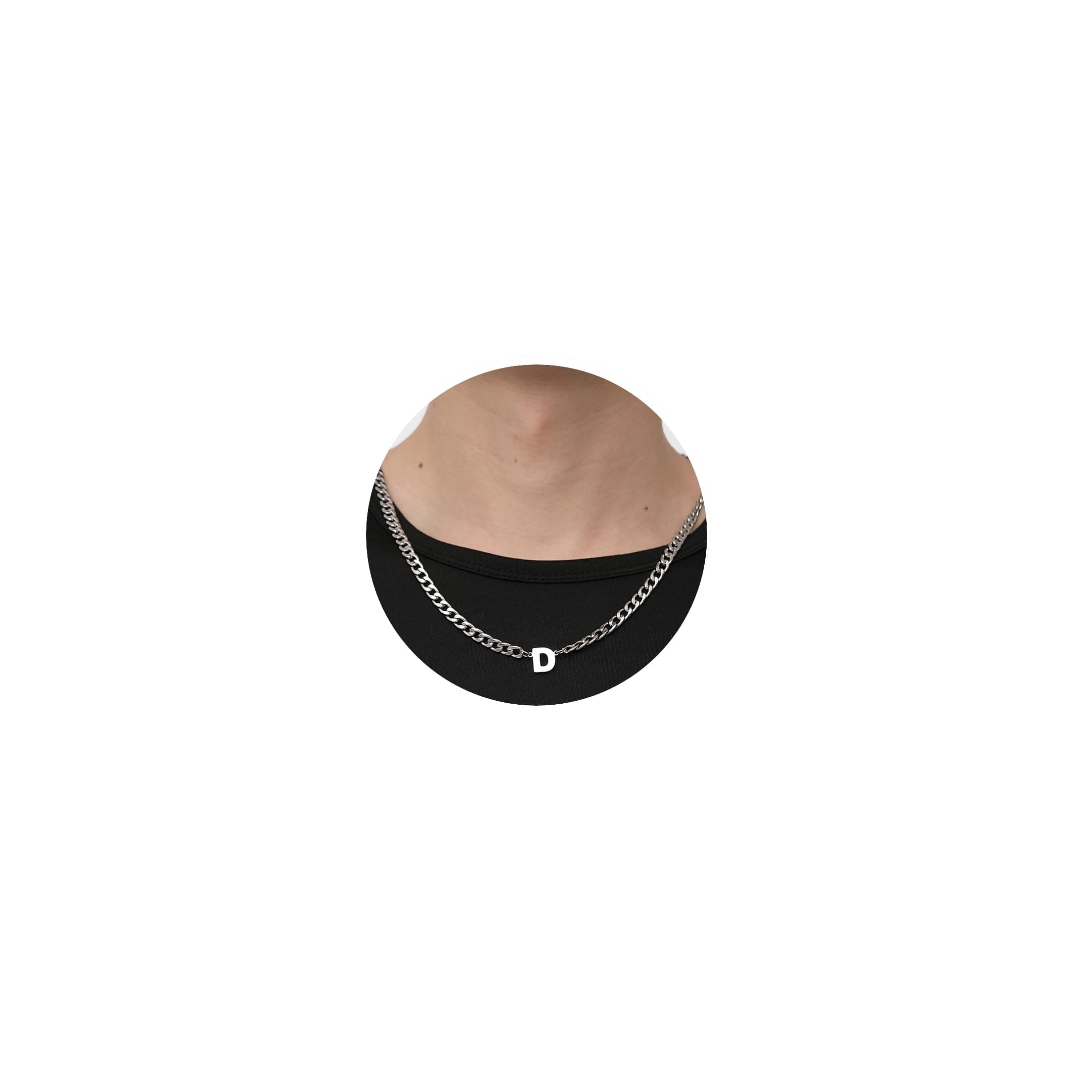 RWQIAN Buchstaben Kette Herren Kubanische Kette mit Buchstaben Anhänger Haskette Silber Initialen Letter A-Z Anhänger Schmuck Geschenke für Männer D Angebot bei HelloDeals