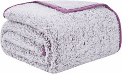 EMME Kuscheldecke Sherpa Decke Flauschig，152x203cm, Dicke und Elegant, Sofadecke Doppelgesicht Extra Weich, Warme Gemütliche Wendbare Flauschige Wohndecke Decke für Couch und Bett,Lila 10-lila 150 x 200cm Angebot bei HelloDeals