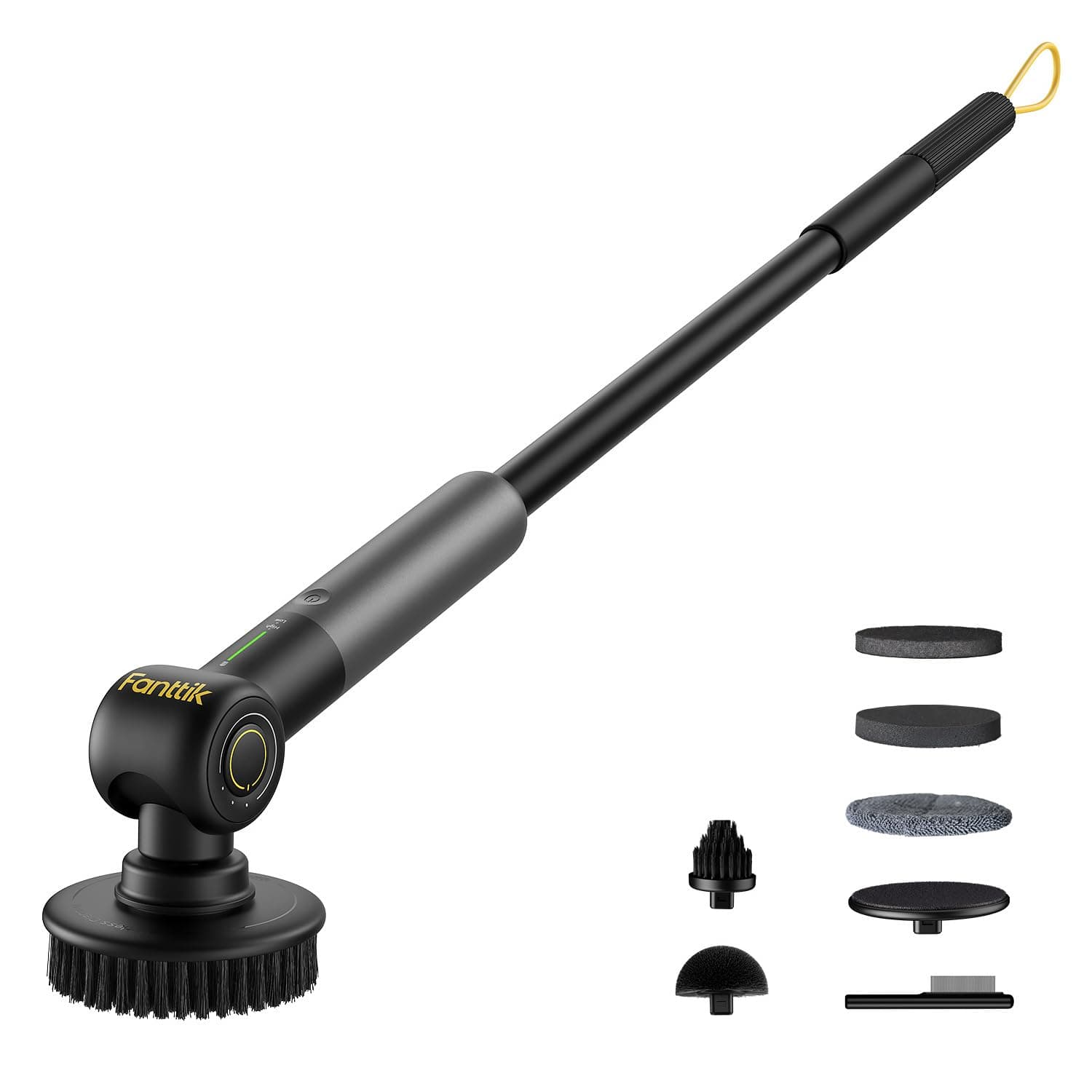 Fanttik Flip G9 Pro Elektrische Reinigungsbürste, VoltiPulse Motor,Flexibler Winkel & Ausziehbarer Griff, IPX7 Wasserdicht, Typ-C Ladung für Boden, Fliesen, Fugen (Schwarz) Angebot bei HelloDeals