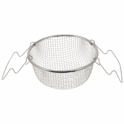 MAGICLULU Edelstahl Frittierkorb 7.09 Zoll Quadratisch Mit Ergonomischem Griff Rostfreier Bratkorb Für Pommes Frites Und Kleine Fische Küchenzubehör Für Heißluftfritteuse Und Haushalt Angebot bei HelloDeals