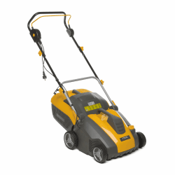 STIGA SV 415 E Elektrischer Vertikutierer, 1500 W, 38 cm – 20 Messer/44 Federzinken, 50 L Fangkorb – Für Rasenflächen, Gelb Schwertlänge 16"/40 cm Angebot bei HelloDeals