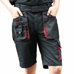 WORK IDEA Kurze Herren Arbeitsshorts-Multi Pocket Männer Cargo-Hose für den Sommer 42 Schwarz Angebot bei HelloDeals