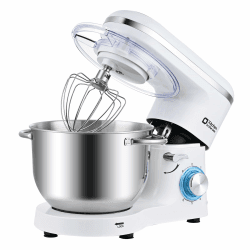 Kitchen in the box Küchenmaschine, 6,2 L Knetmaschine 1400 W, 6 Geschwindigkeits Teigmaschine mit Rührhaken, Knethaken, Schneebesen, Weiß 6.2 L Weiß Angebot bei HelloDeals