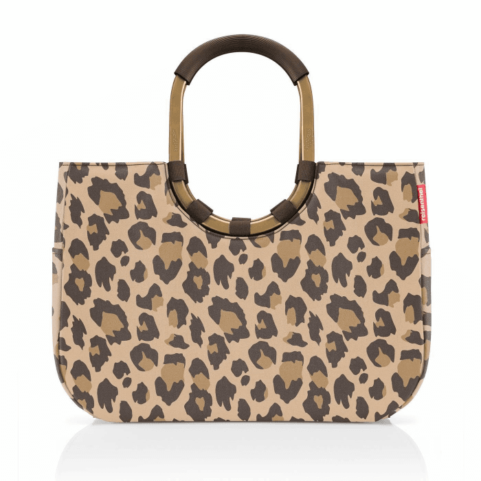 reisenthel loopshopper L frame leo macchiato – Stabile Tasche mit praktischen Fächern aus recycelten PET-Flaschen – Charmantes und wasserabweisendes Design gold Rahmen Leo Macchiato Angebot bei HelloDeals