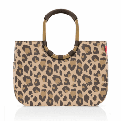 reisenthel loopshopper L frame leo macchiato – Stabile Tasche mit praktischen Fächern aus recycelten PET-Flaschen – Charmantes und wasserabweisendes Design gold Rahmen Leo Macchiato Angebot bei HelloDeals