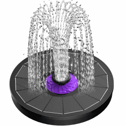 SZMP Solar Springbrunnen für außen 3.5W, Runden Solarbrunnen Teichpumpe Solar mit 8 Düse & 4 Fixer, Solar Wasserpumpe Solar schwimmender Fontäne Pumpe für Garten, Vogel-Bad, Teich, Fisch-Behälter Schwarz Angebot bei HelloDeals