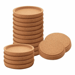 16 Pack Kork Untersetzer Absorbierende HitzebestäNdige Runde Kork Untersetzer für die Meisten Tassen in Dem BüRo oder zu Hause (16PCS) Angebot bei HelloDeals