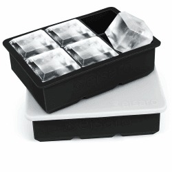 Eiswürfelform Silikon XXL mit Deckel 5cm, 6-Fach 2er Set, BPA-frei – Große XXL Eiswürfel für Whisky, Cocktails & Bier in Schwarz Angebot bei HelloDeals