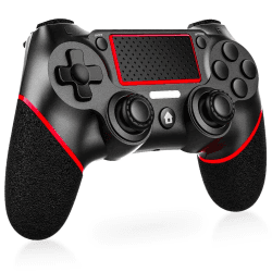 Shiptree Wireless Controller für PS-4, Game Controller Kompatibel mit P4/Slim/Pro/PC, mit Dual Vibration/6-Achsen Gyro, 360°-Joystick Präzise Kontrolle Rot Blue Angebot bei HelloDeals
