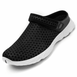 SAGUARO Unisex Clogs Sommer Hausschuhe Leicht Gartenschuhe Gr. 36-48 44 EU Dunkel Schwarz Angebot bei HelloDeals