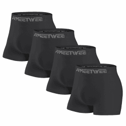MEETWEE Herren Kompressionsshorts Boxershorts Kompressionshose Leggings Männer Sport Unterhosen Retroshorts Men Unterwäsche Atmungsaktiv 4xschwarz XL Angebot bei HelloDeals