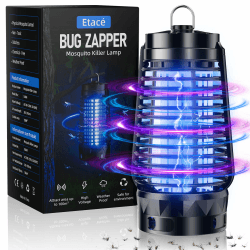 Insektenvernichter Elektrisch, UV-Lampe Stark Mückenfalle, IPX4 wasserdichte Mückenlampe, Fliegenfalle mit Aufhängehaken für Mücken,Motten,Fliege,Spinnen,Ungiftig Mücken-Killer für Innen-Außenbereich Schwarz Angebot bei HelloDeals