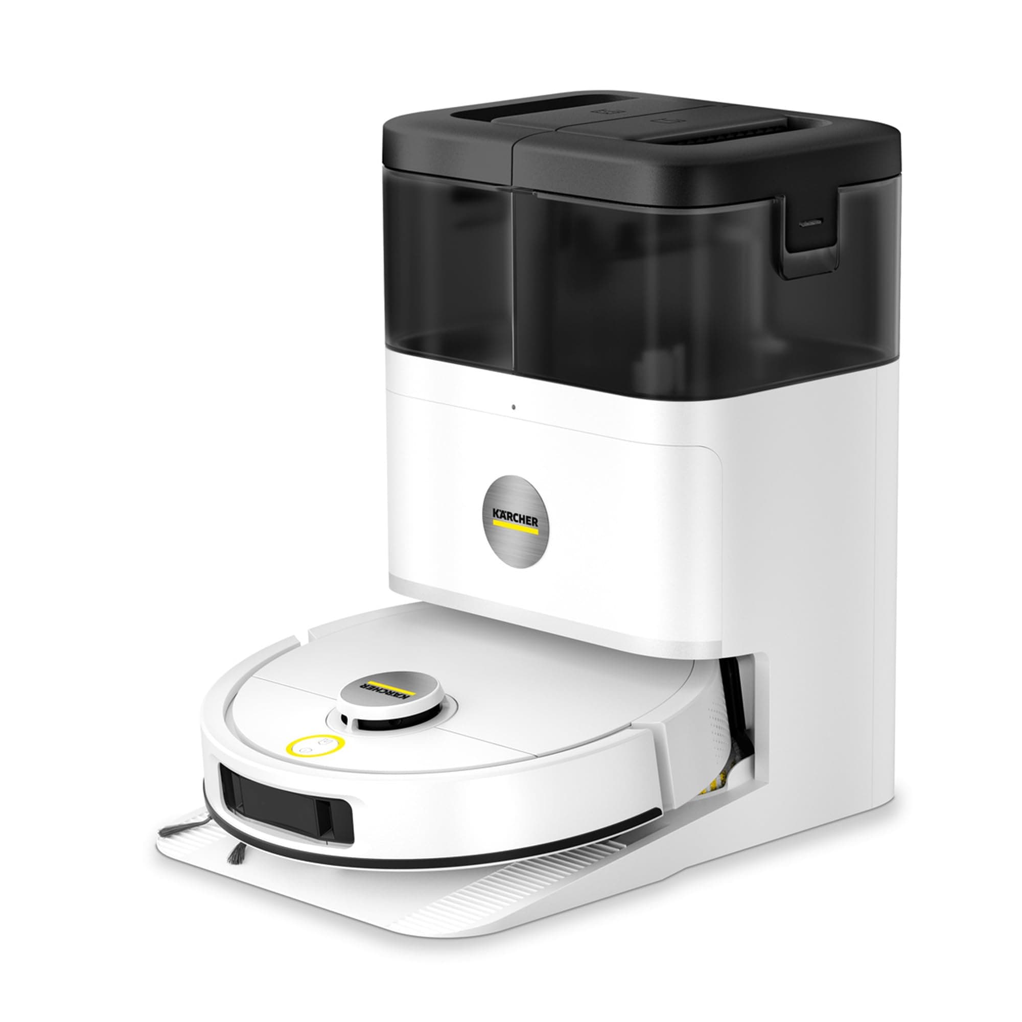 KÄRCHER RVM 4 Comfort Extra Saugwischroboter mit rotierenden anhebbaren Mopp-Scheiben, 15.000 Pa, LiDAR-Navigation, Dual-Line-Laser, 160 min. Laufzeit, Lade- und Reinigungsstation Angebot bei HelloDeals