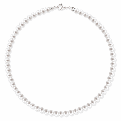 RWQIAN Perlenkette Herren Damen 6mm/8mm Perlen Kette Weiße Faux Perlenkette Choker Halskette Perlen Schmuck 40/45/50/55/60cm 6mm--60cm Angebot bei HelloDeals