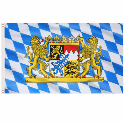 AhfuLife Bayern Flagge 150×90 cm für Oktoberfest Deko, 1 Stück Bayern Fahne Bayrische Deko mit Messing-Ösen, Bier Fahne Bayerische Flagge für Oktoberfest Bayern Bier Festival Bar Garten Party Deko 150 x 90cm - 1Stück Bayern Flagge Angebot bei HelloDeals