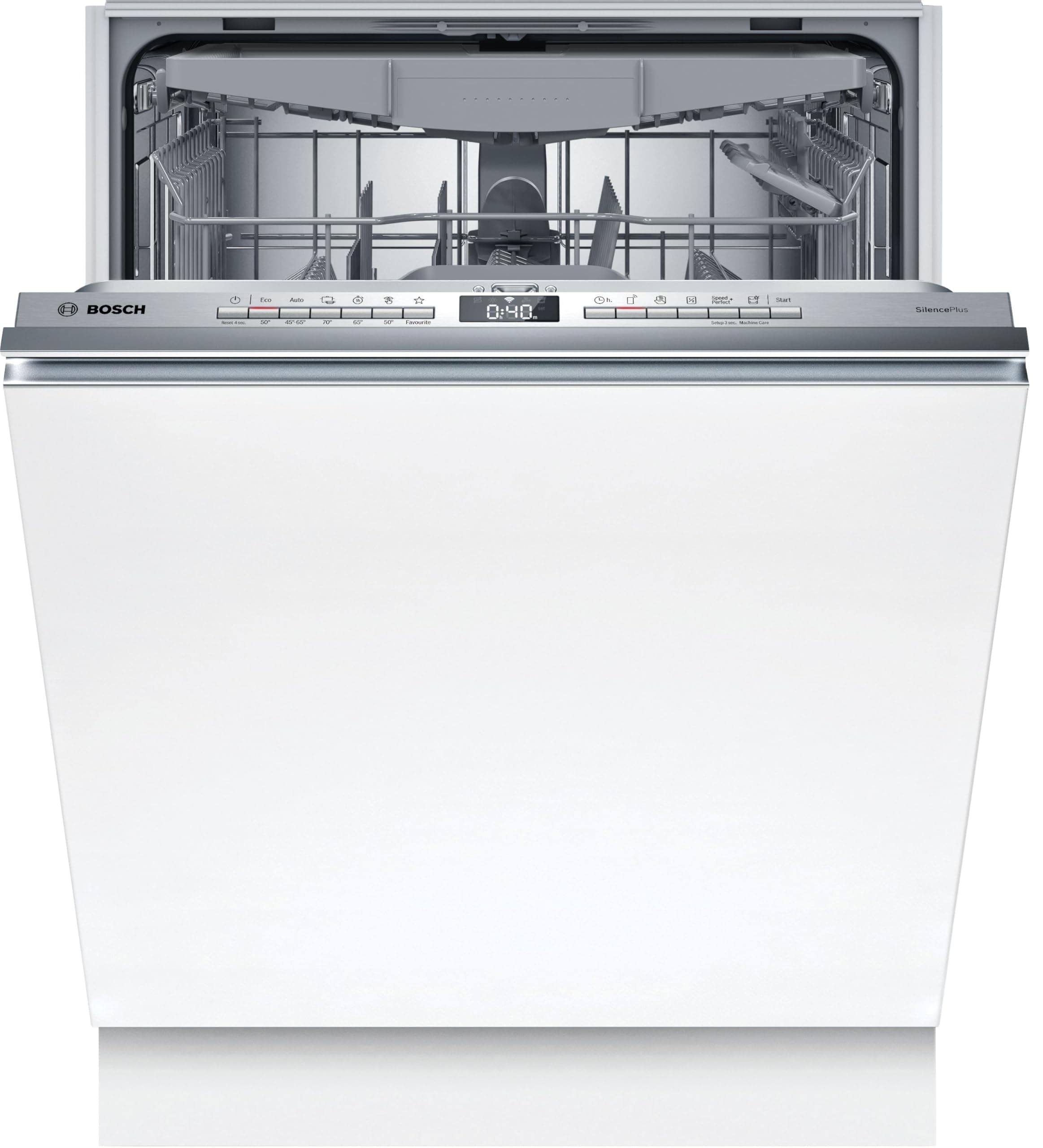 Bosch SMV4EVX08E, Serie 4, Smarter Geschirrspüler Vollintegriert 60 cm, Besteckschublade, Spülmaschine mit Programmassistent, besonders Leise, Rackmatic, Automatische Türöffnung, InfoLight, AquaStop Serie 4 EEK B Besteckschublade Angebot bei HelloDeals