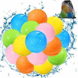Wiederverwendbare Wasserbomben Schnell Befüllbare Wasserbälle, Sommer Outdoor Spielzeug für Kinder Erwachsene, Garten Pool Strand Party Spiele (15) 15 Stück 15 Stück Angebot bei HelloDeals
