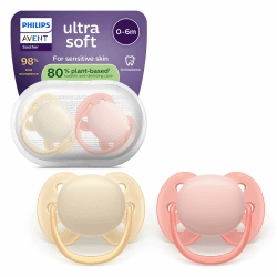 Philips Avent ultra soft Schnuller – kiefergerecht geformtes Design, für Babys von 0–6 Monaten, flexibles Saugerschild, symmetrischer Silikonsauger, BPA-frei, 2 Pack, SCF091/38 SCF091/38 2 pack Orange & Pink Angebot bei HelloDeals