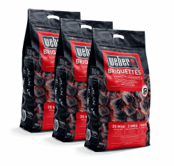 3 x 8kg WEBER BBQ Grillbriketts Holzkohle Brikett NEU 2016 Grill (3) 24 kg Single Angebot bei HelloDeals
