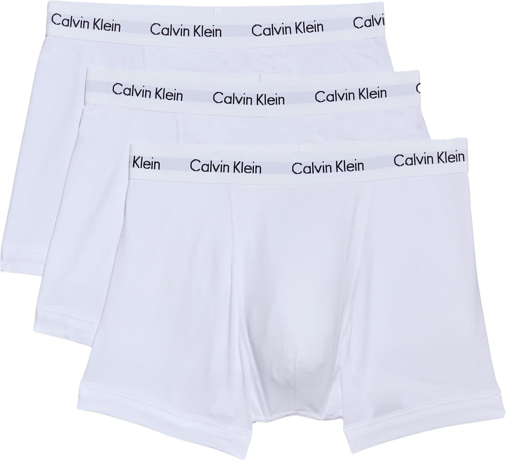 Calvin Klein Herren 3er Pack Boxershorts Trunks Unterwäsche L White (White/White/White) Angebot bei HelloDeals