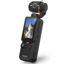 W & O Vlog Kamera mit 180° Drehbarer Objektiv,2,5K Taschen Körperkamera Bodycam mit Audio&Video Aufnahme,7 Stunden Akku,Tragbare Handheld Vlogging Camera POV Kamera mit Aufhelllicht,32GB Karte,Schwarz Angebot bei HelloDeals