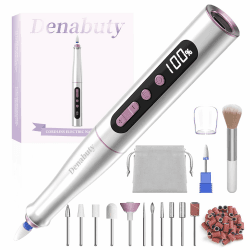 Nagelfräser Kabellos, 13 in 1 Fräser für Gelnägel 35000 u/min, Elektrische Nagelfeile Professionell Nail Drill, Maniküre und Pediküre Set Elektrisch für Semi Permanent, Acrylnägel DN-2402 Silber Angebot bei HelloDeals