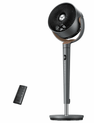 DREO Standventilator sehr leise, Ventilator groß mit Fernbedienung, 20dB Silent Ventilator mit DC-Motor, 120° Oszillierend, 4 Modi, 94-107cm höhenverstellbar, Bodenventilator, TurboPoly Fan 512, Grau Angebot bei HelloDeals