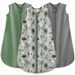 Yoofoss Schlafsack Baby Sommer 0.5 Tog - 3er Pack 67cm/0-6 Monate 100% Baumwolle Sommerschlafsack Babyschlafsack für Jungen Mädchen Neugeborene 0.5 Tog-Fuchs (3er Pack) 67cm/0-6 Monate Angebot bei HelloDeals