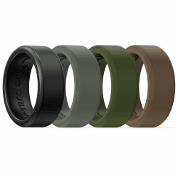 King Will Männer Silikon Eheringe, 8mm Komfort Fit mit einzigartigen inneren Rille Design, Gummi Verlobungsringe für das tägliche Tragen und Aktivitäten 9 Gemischtes Paket E Angebot bei HelloDeals