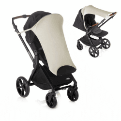 Jané Sonnenschutz Kinderwagen UPF 50+, Universal Elastisch, Atmungsaktiv, UV Schutz für Buggy und Babywanne, Beige Angebot bei HelloDeals