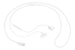Samsung Type-C Earphones EO-IC100, Sound by AKG, Zwei-Wege Lautsprecher, Gewebekabel, USB Type-C Anschluss, angenehme Passform, White Angebot bei HelloDeals