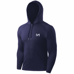 MEETYOO Sportshirt Herren, Funktionsshirt Langarm Laufshirt Männer Fitnessshirt Atmungsaktiv T Shirts für Running Gym Jogging Blau M Angebot bei HelloDeals